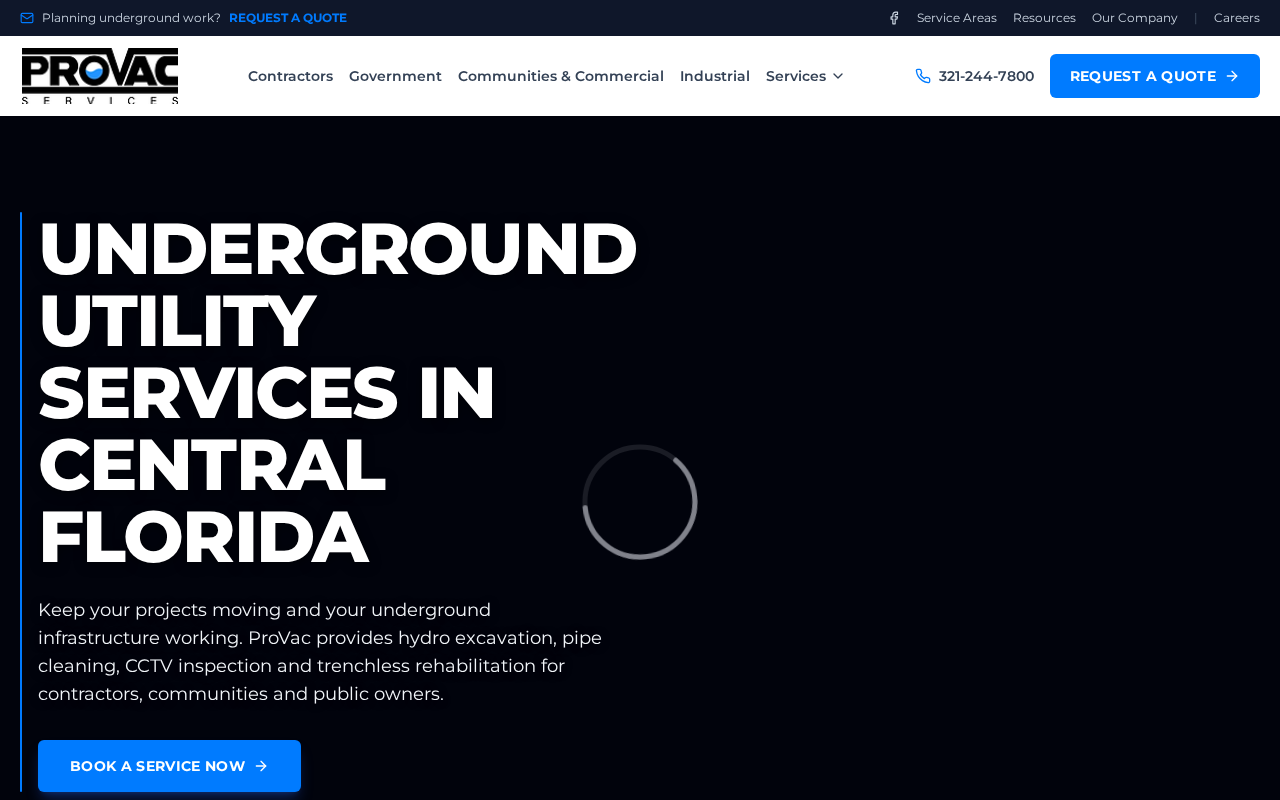 ProVac web site screenshot