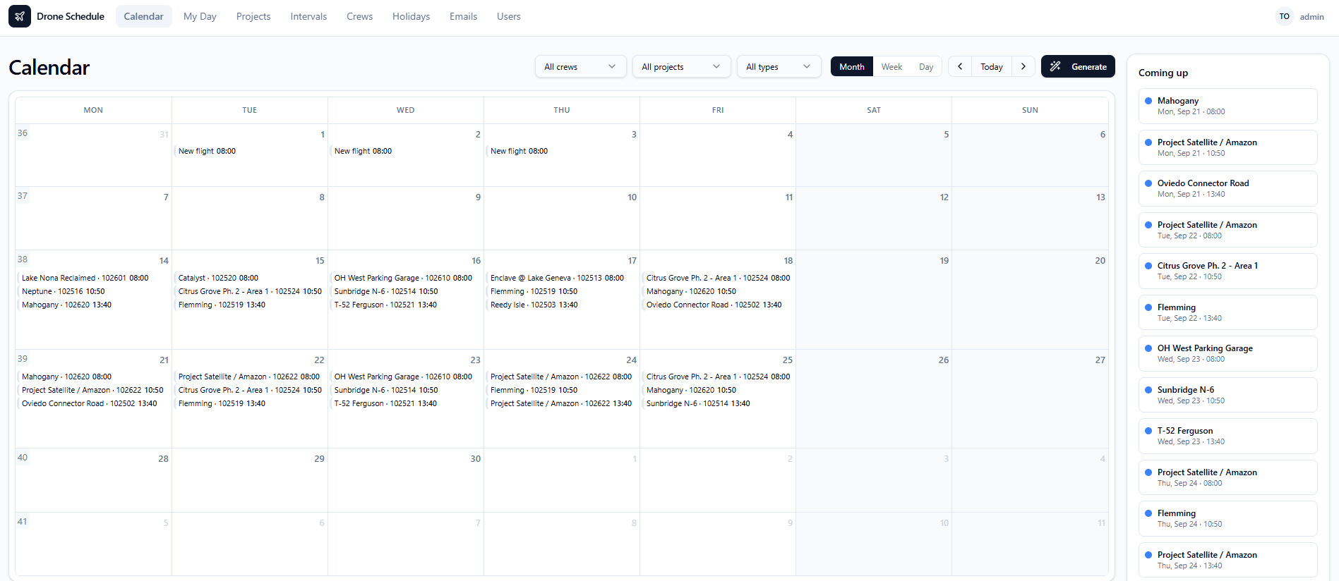 Drone Schedule screenshot