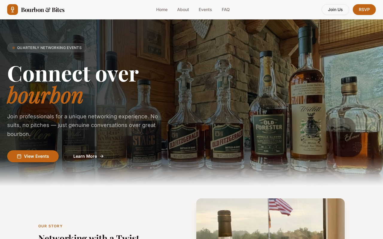 Bourbon Builders web site screenshot